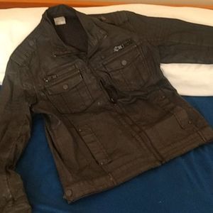 Fit black denim Jacket